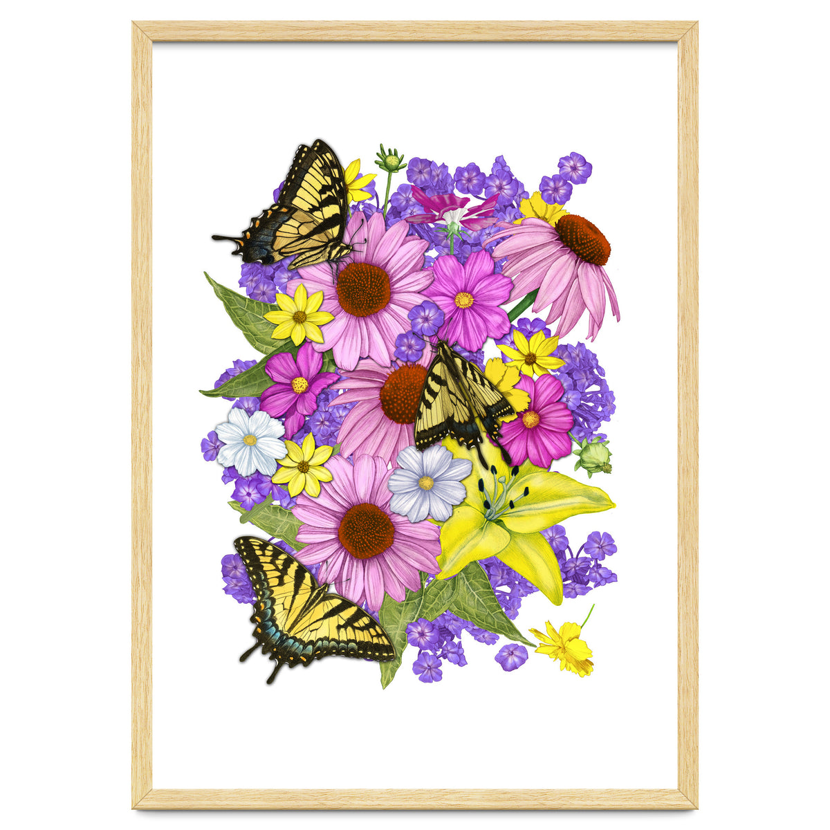 Corn Flowers and Swallowtails