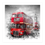 Graphic Art LONDON WESTMINSTER Red Buses (Print Only) thumbnail