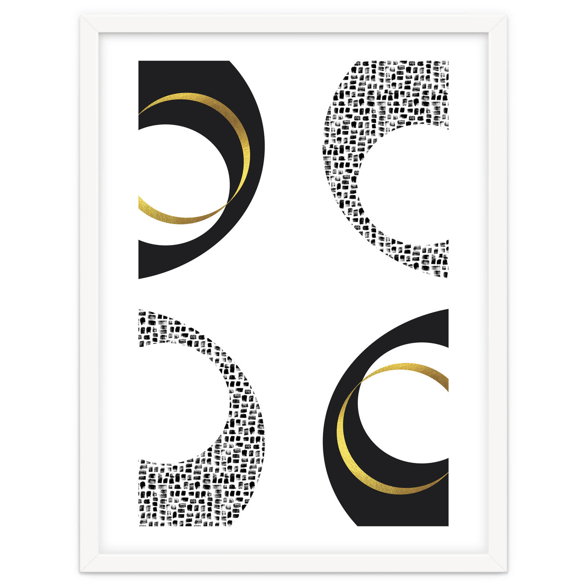 Black & White Abstract No. 7 | gold