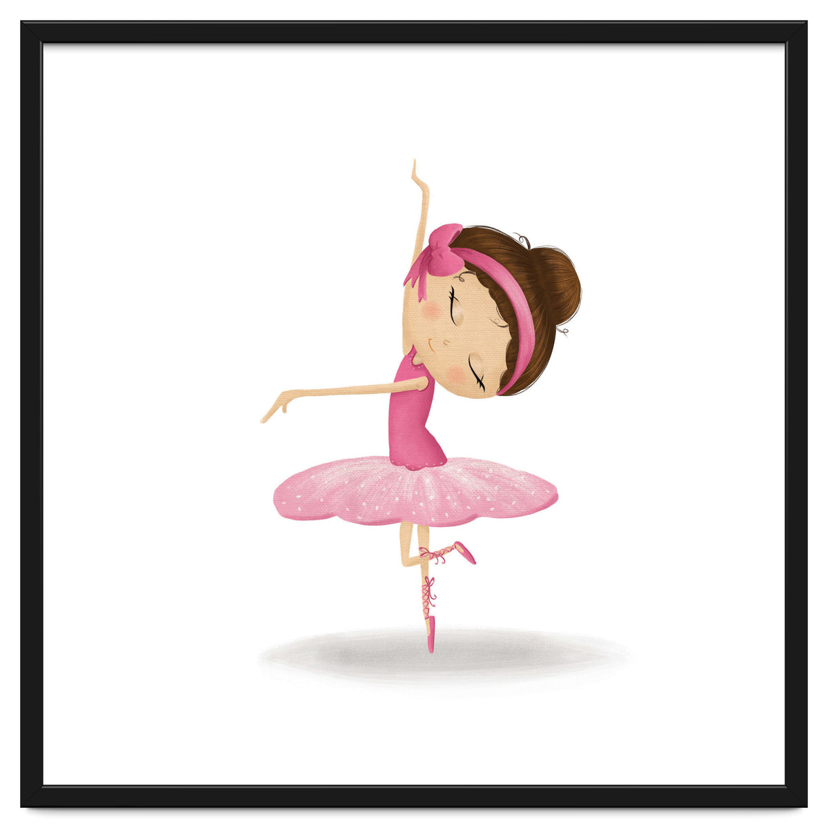 Adorable Twirling Ballerina Nursery Print