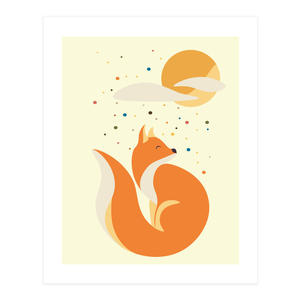 Foxy felt with the heart (Print Only)