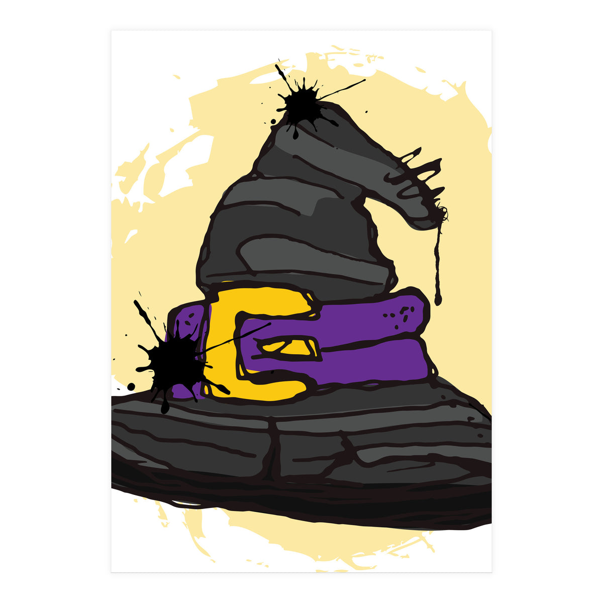 Grey Witch Hat Sketch (Print Only)