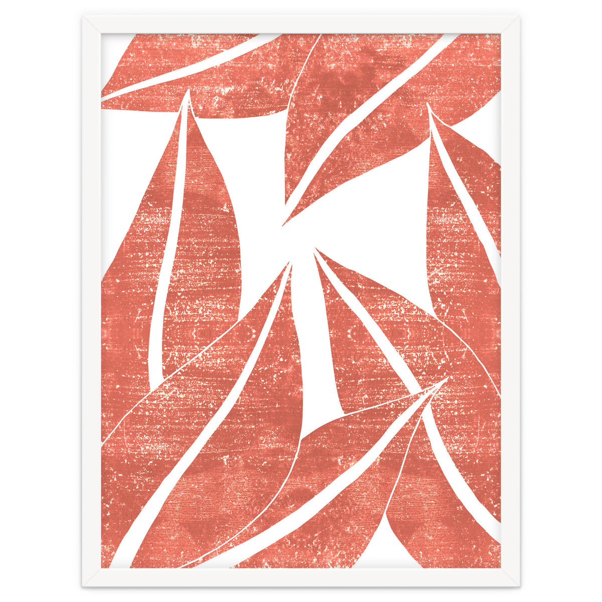 Abstract Terracotta Leaves 1 - Burnt Orange