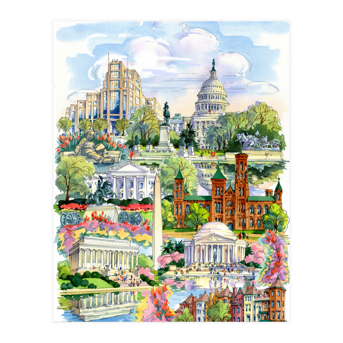 Washington District of Columbia Illustration (Print Only)