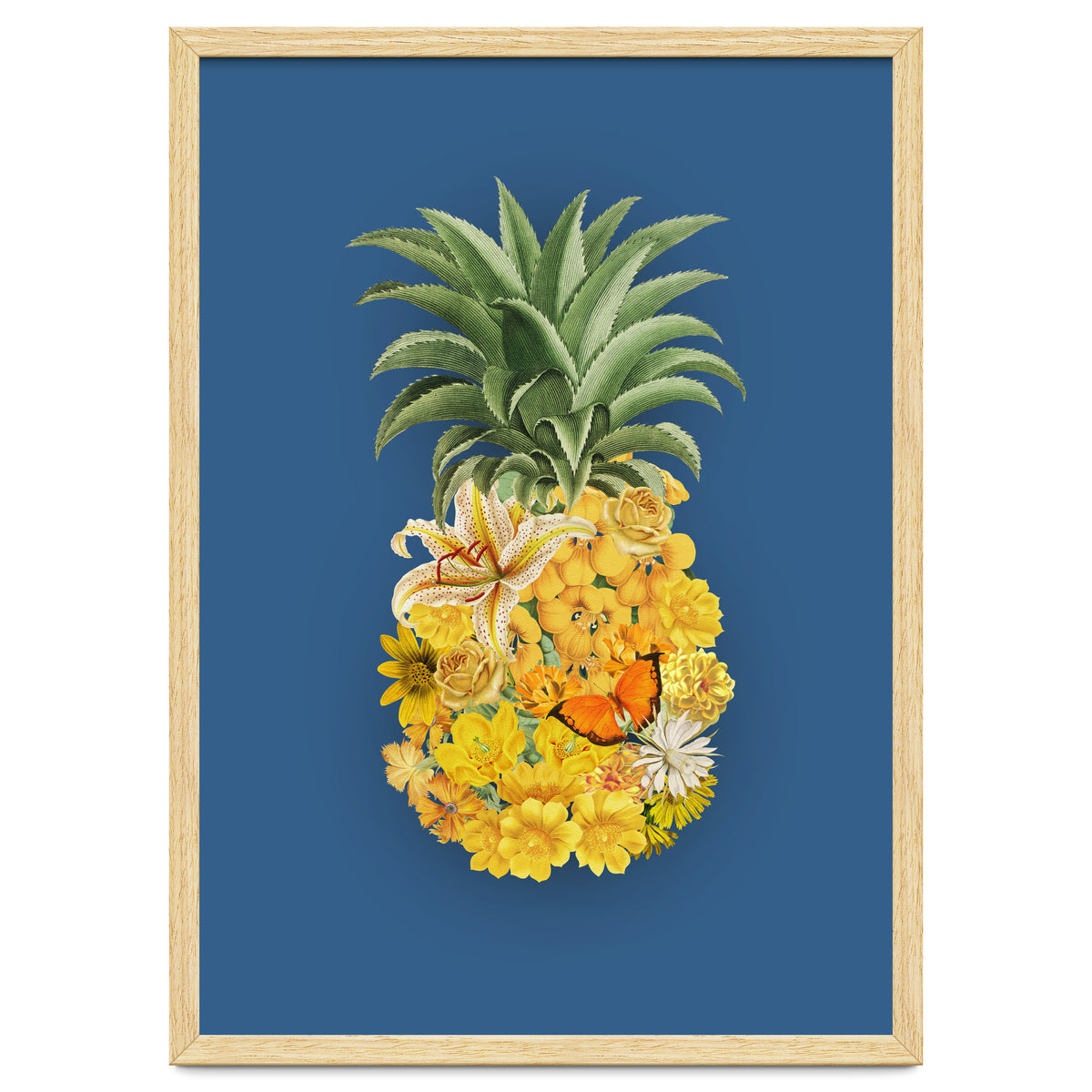 Pineapple Floral Blue