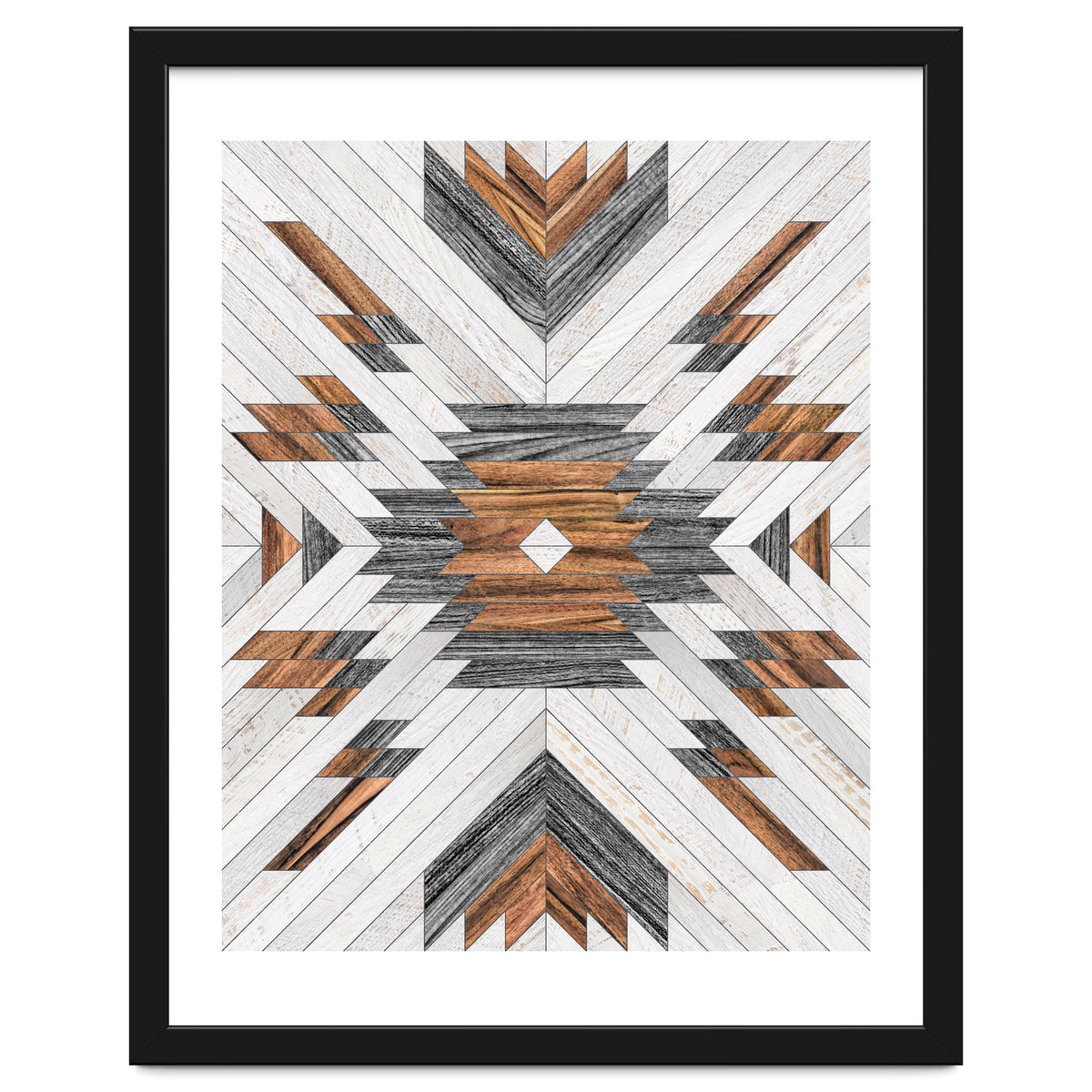 Urban Tribal Pattern No.8 - Aztec - Wood