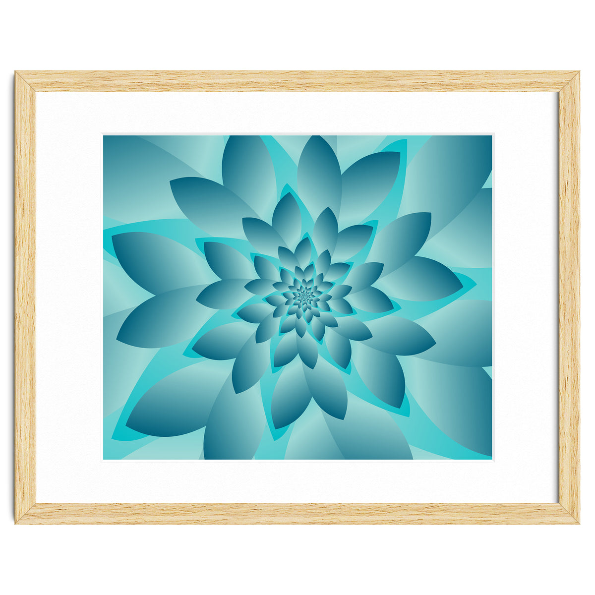 Abstract Modern Optical Illusion Floral Design Art
