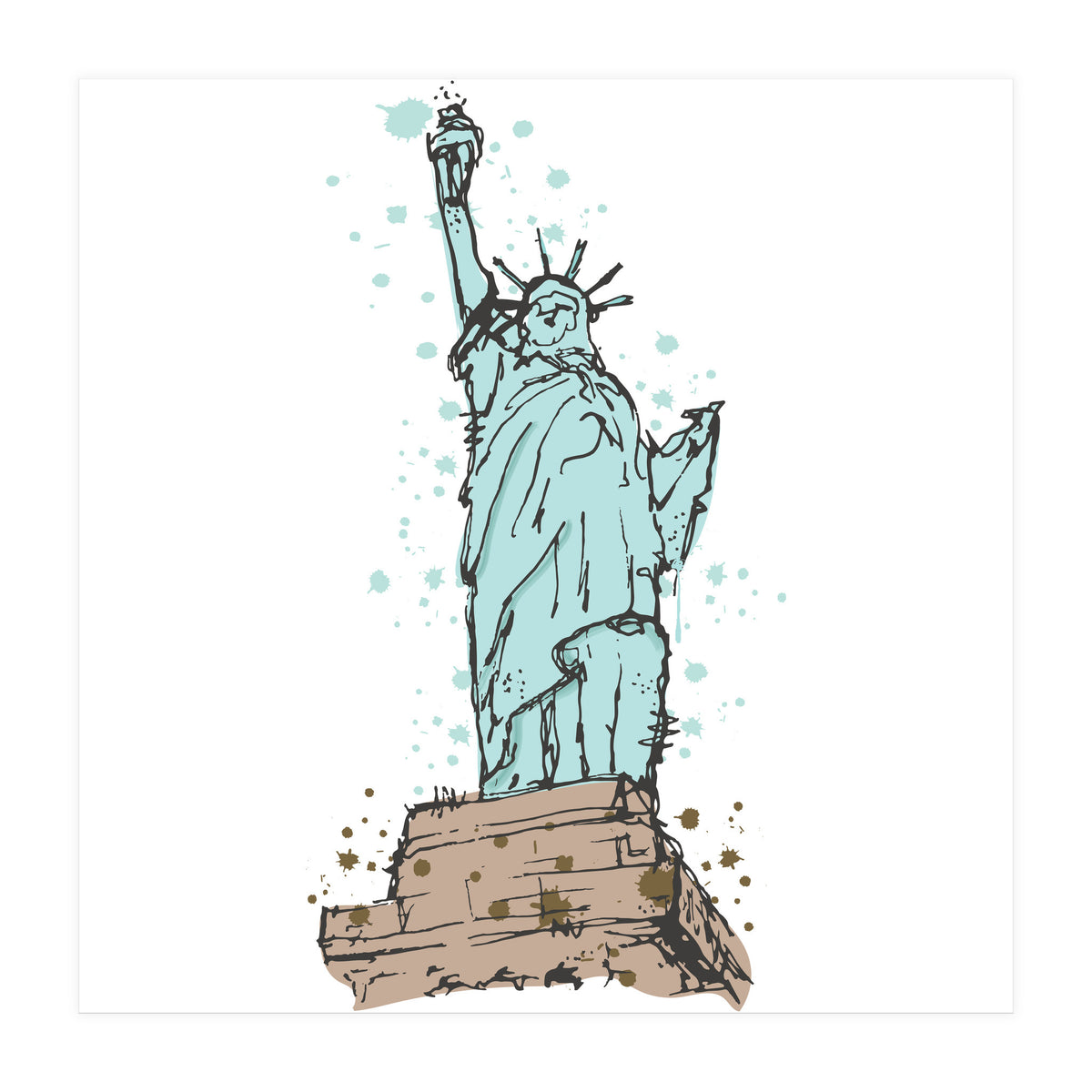 Statue of Liberty Sketch (Print Only)