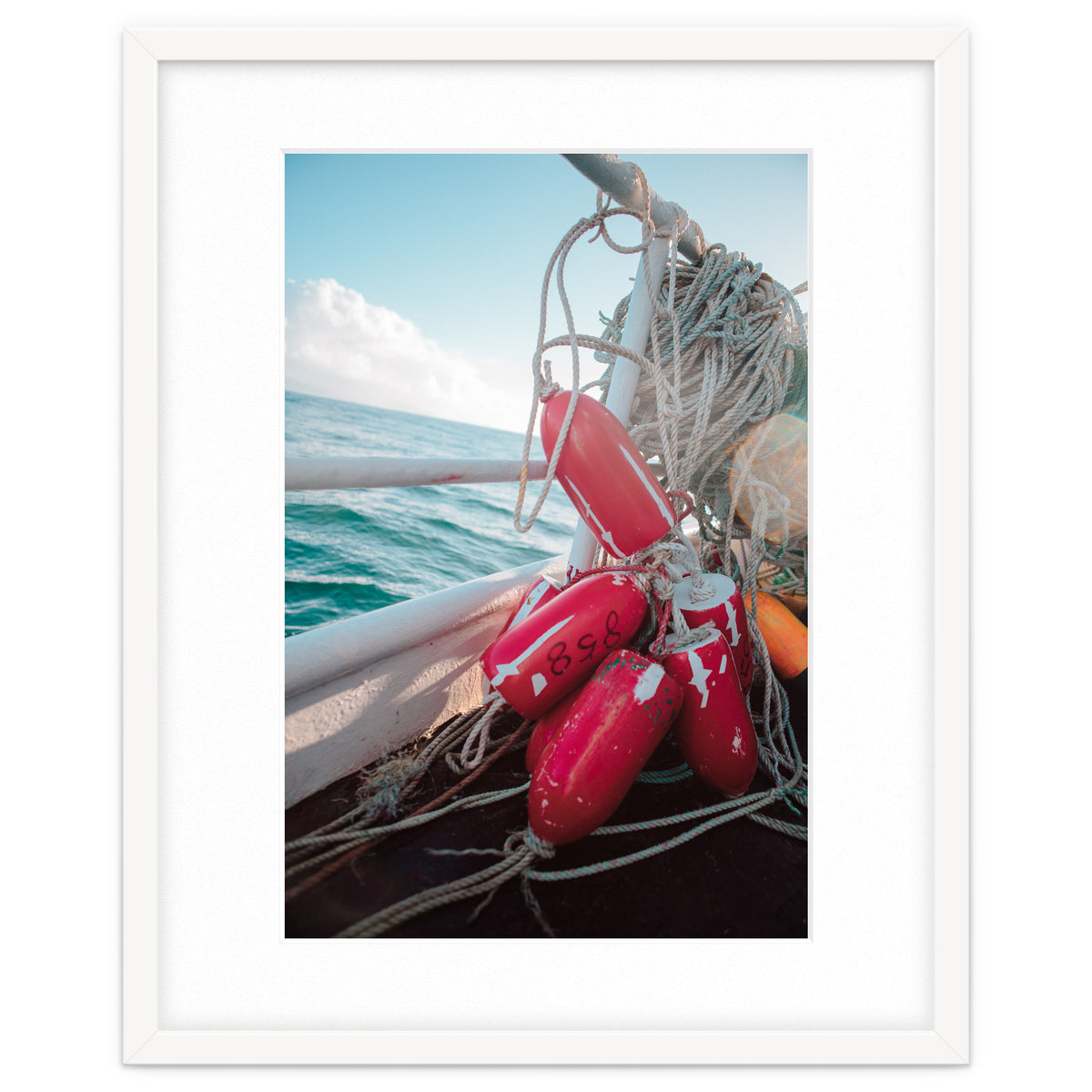 Buoys on a fishing boat
