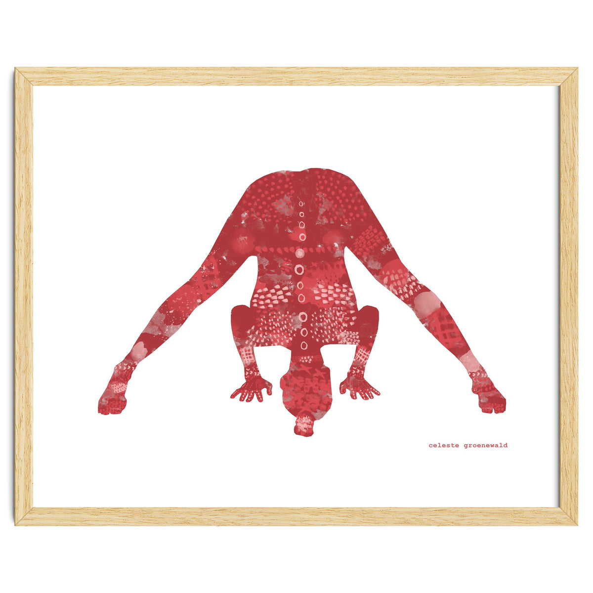 Prasarita Padottanasana in Red