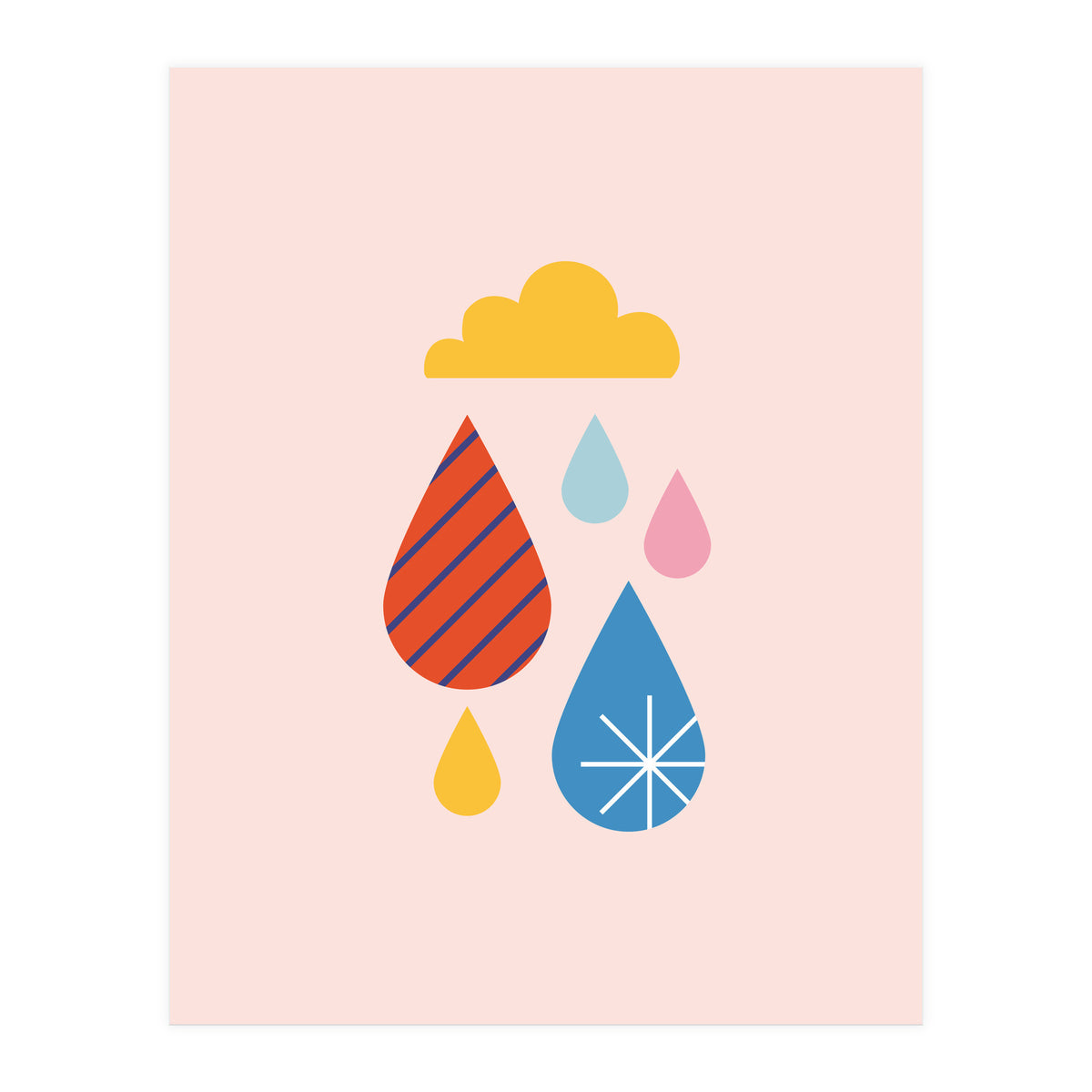 Raindrops And Cloud Rgb (Print Only)