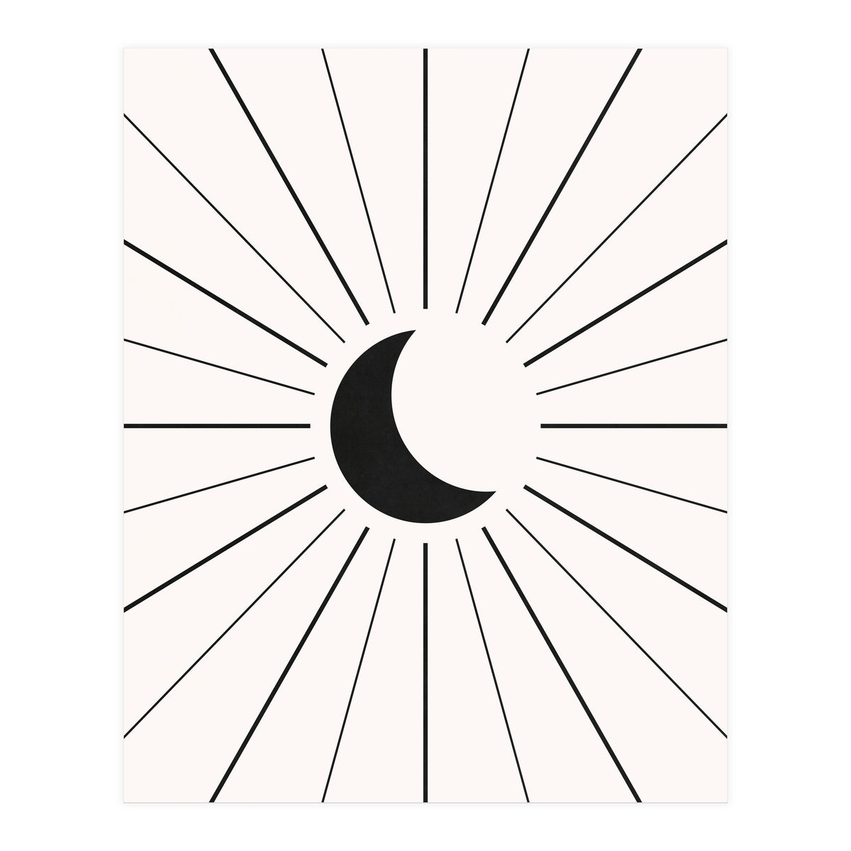 MOON IN LINES - BLACK (Print Only)