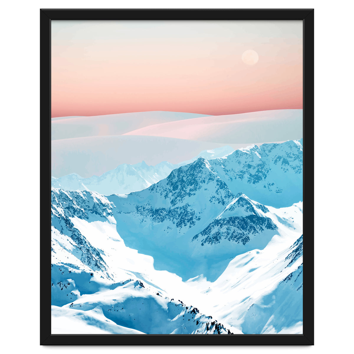 Snow & Blush Horizon