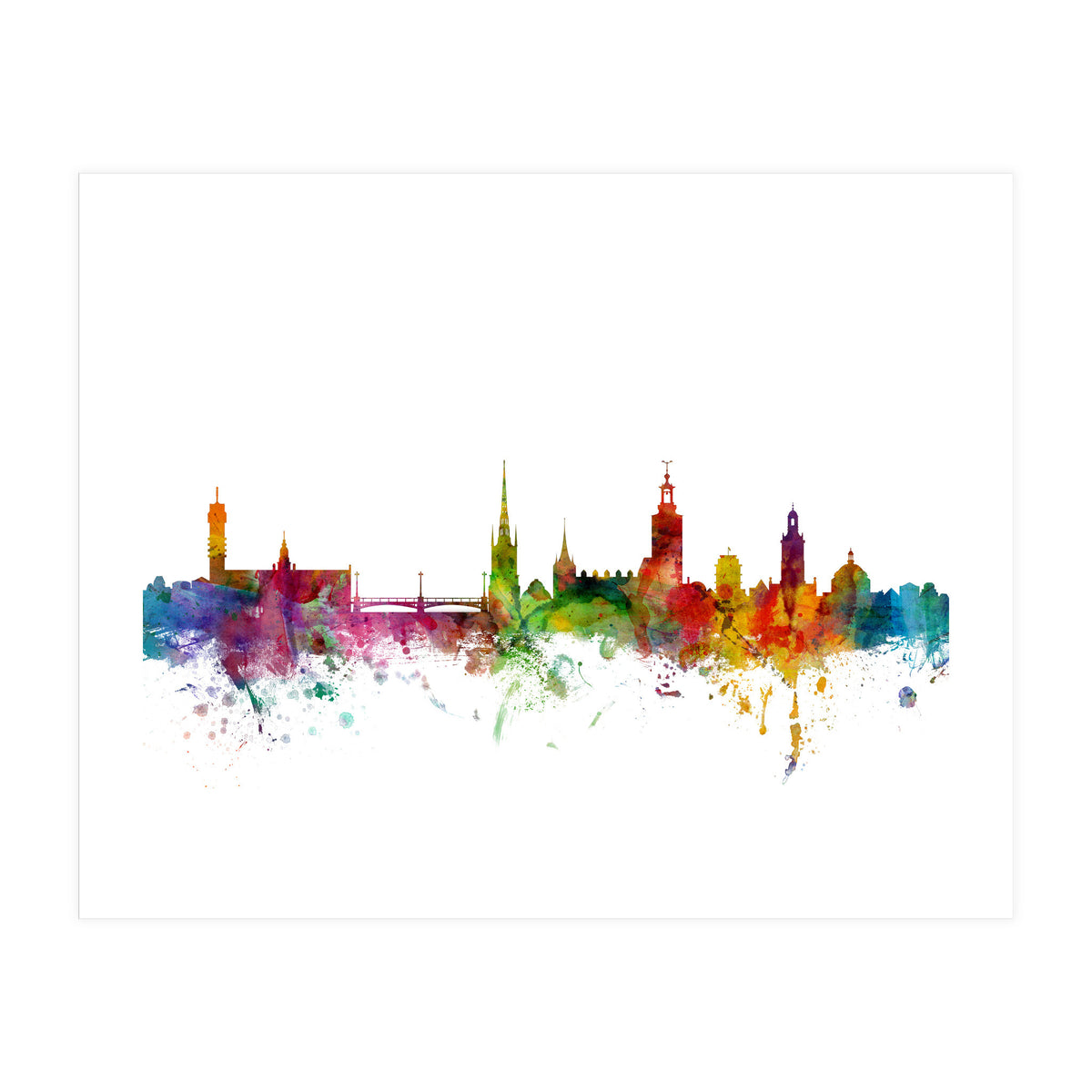 Stockholm Sweden Skyline (Print Only)
