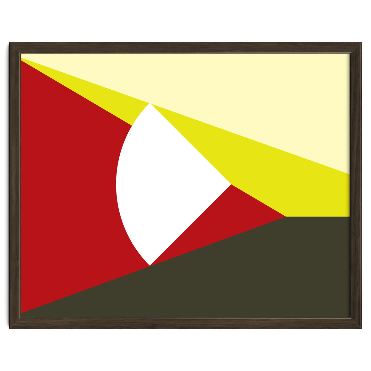 Geometric Shapes No. 13 - red, brown & yellow