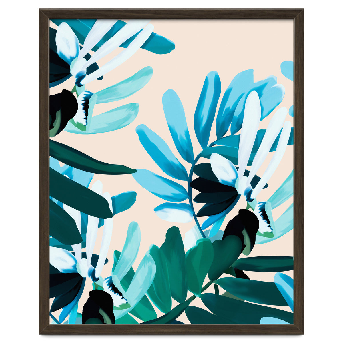 Large bluish botanical leaves