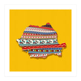 Decorative Romania Map (Print Only) thumbnail