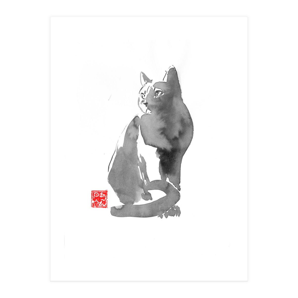 Chat Gris (Print Only)