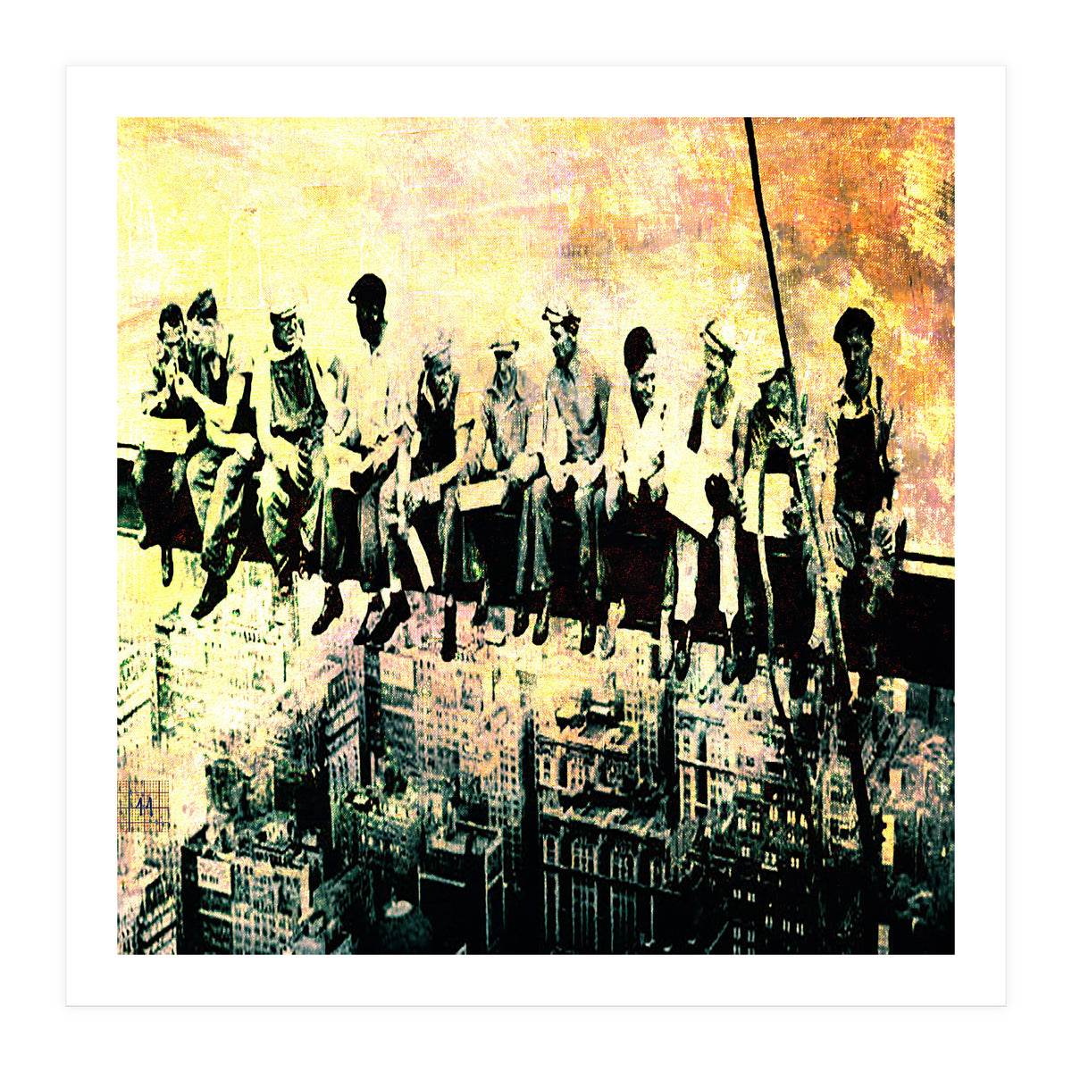 Rereading Lunch Atop A Skyscraper (Print Only)