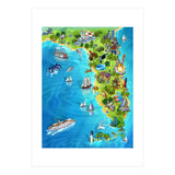 Florida Illustrated Map (Print Only) thumbnail