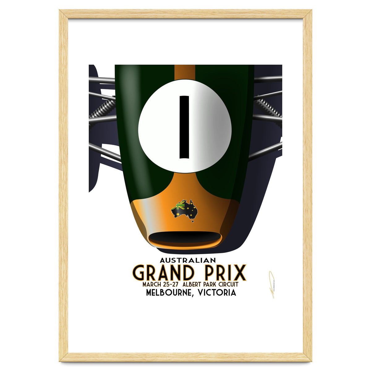 Australian Grand Prix Art Deco poster