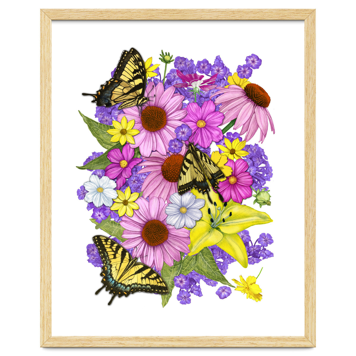 Corn Flowers and Swallowtails