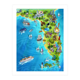 Florida Illustrated Map (Print Only) thumbnail