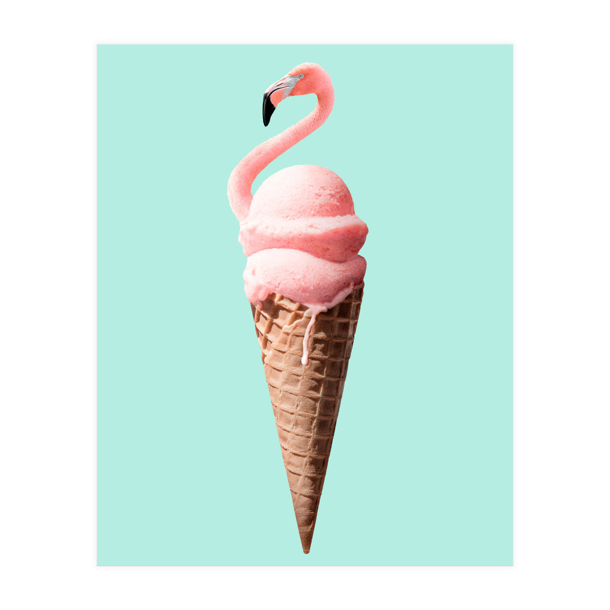 Flamingo Cone (Print Only)