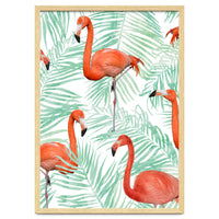 Flamingo And Mint Palm