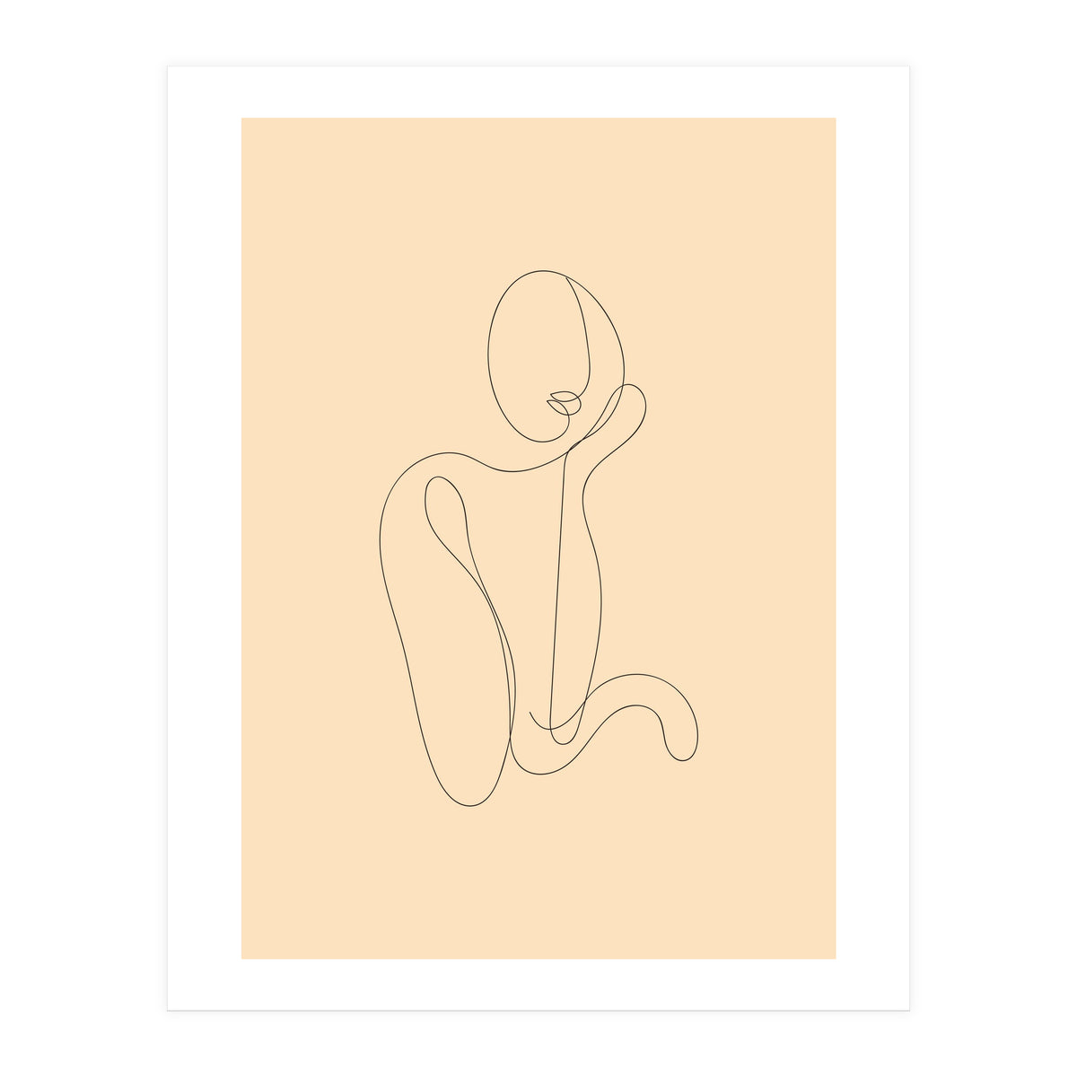 Female Line Art Drawing (Print Only)