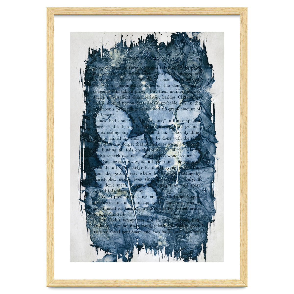 Indigo Blue Botanical Leaves No. 3