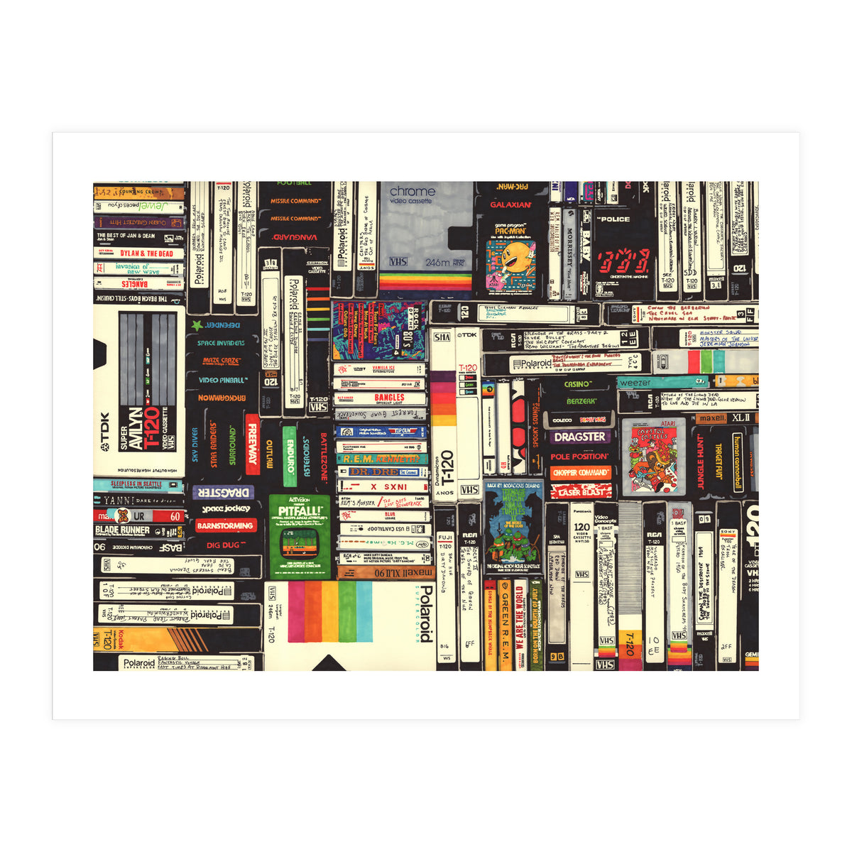 Cassettes, VHS & Atari (Print Only)