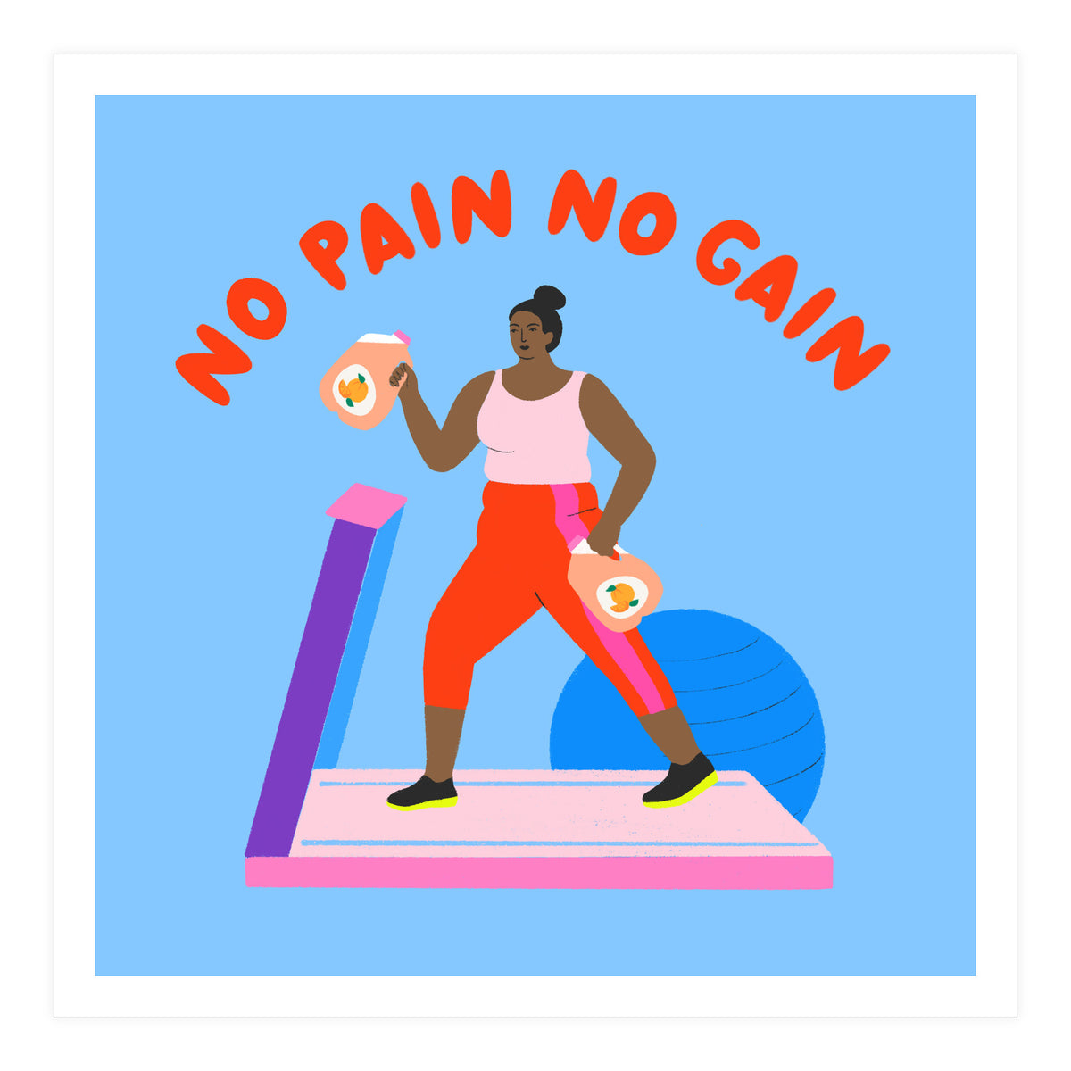 No Pain No Gain Square (Print Only)
