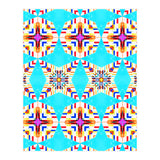 Exotic Tiles, Moroccan Teal Kaleidoscope Pattern, Turkish Bohemian Colorful Culture Eclectic Graphic (Print Only) thumbnail