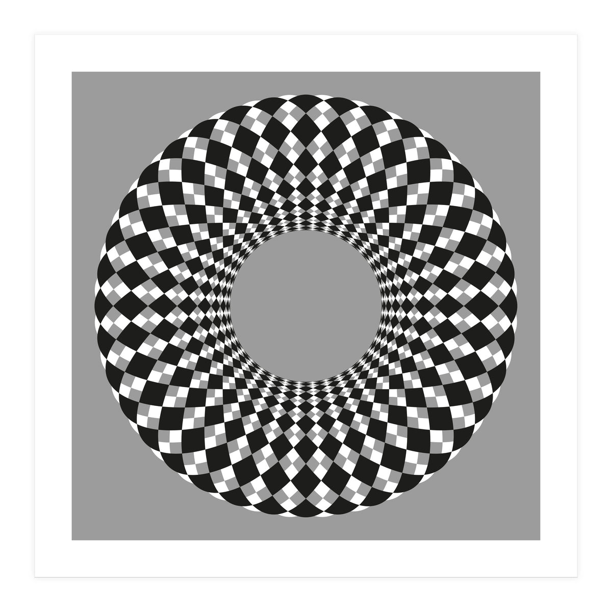 Black and white round (Print Only)