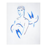 Boy with blue birds (Print Only) thumbnail