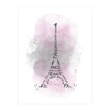 Watercolor Art Eiffel Tower | pink (Print Only) thumbnail