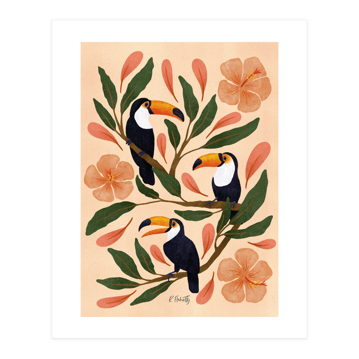 Toucans in the Hibiscus (Print Only)