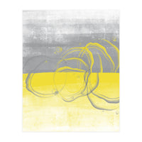 Abstract Painting No. 53 - Bubbles | Illuminating Yellow & Ultimate Grey (Print Only)
