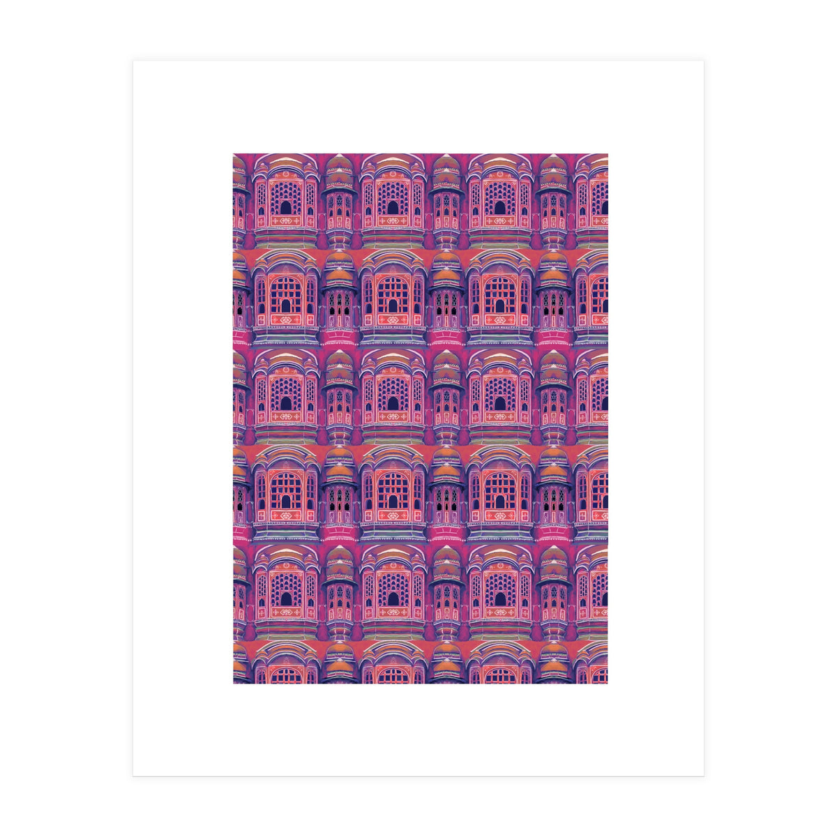 Hawa Mahal (Wind Palace) Retro - India (Print Only)
