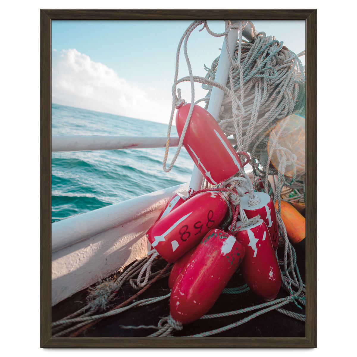 Buoys on a fishing boat