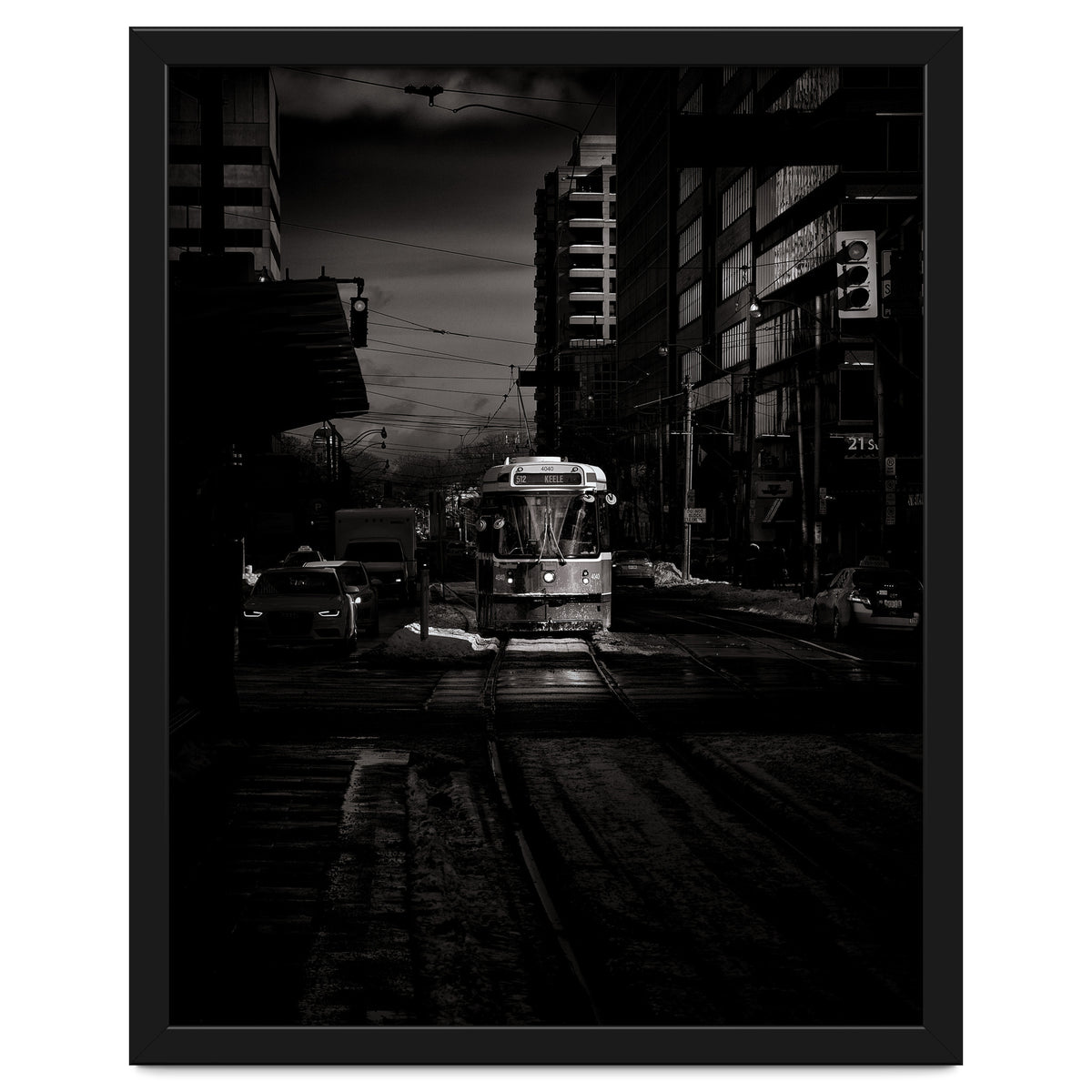 The 512 St. Clair Streetcar Toronto Canada Toned Version