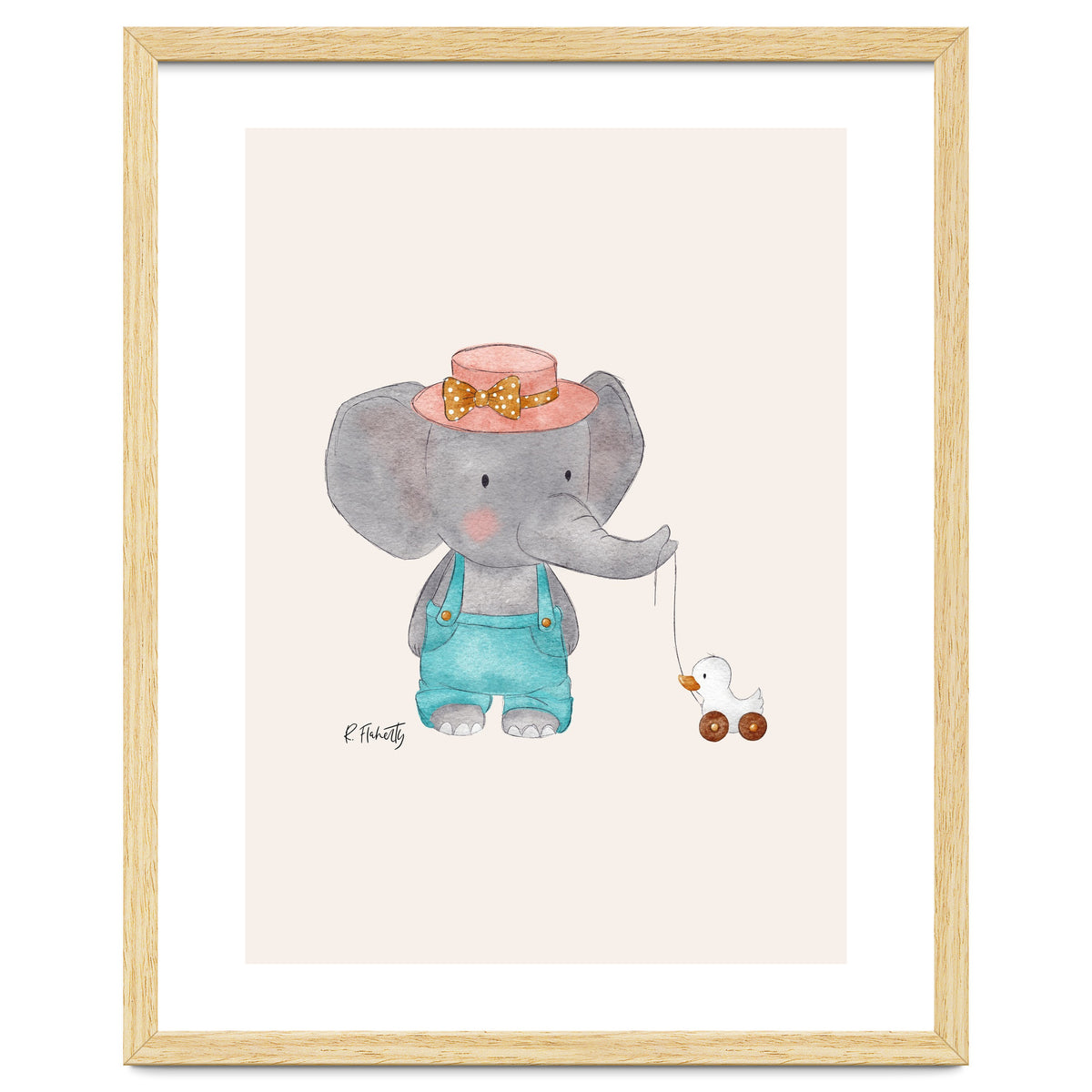 Baby Elephant And Duck