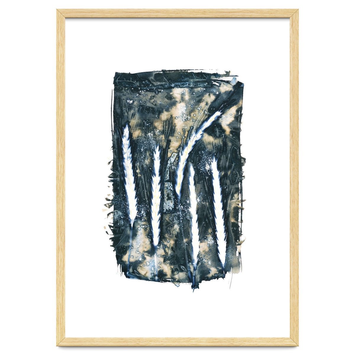 Indigo Blue Botanical Leaves No. 14