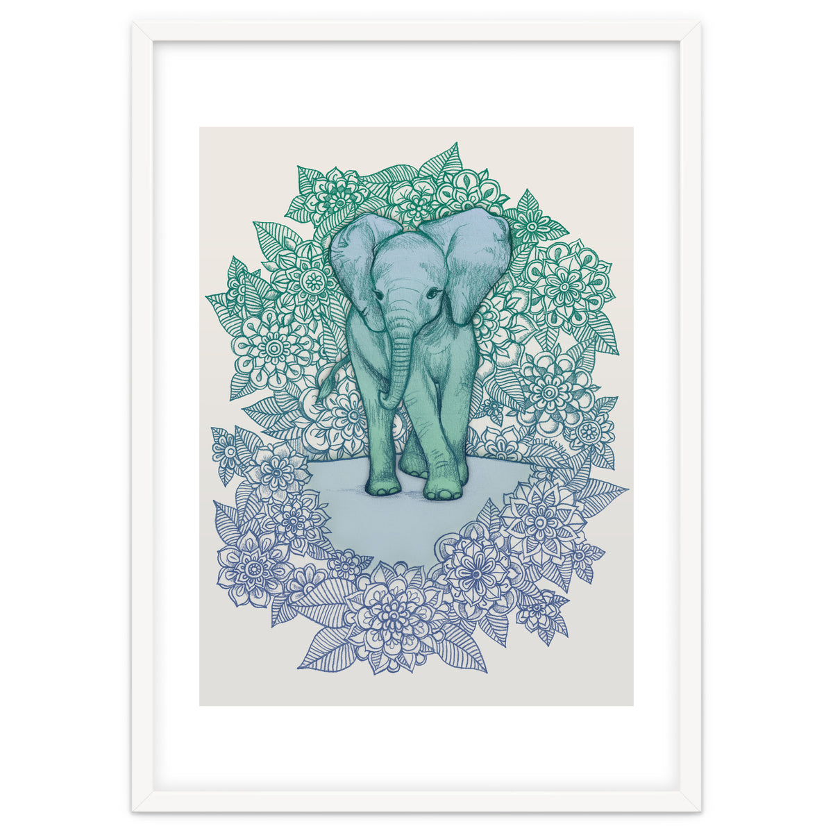 Emerald Elephant in the Lilac Evening