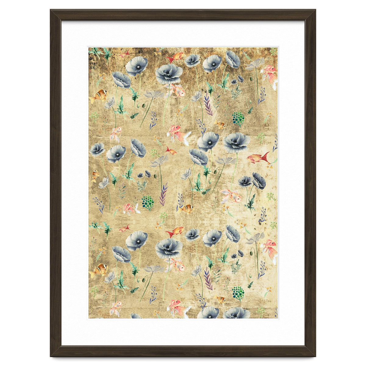 Fishes & Garden #Gold-plated