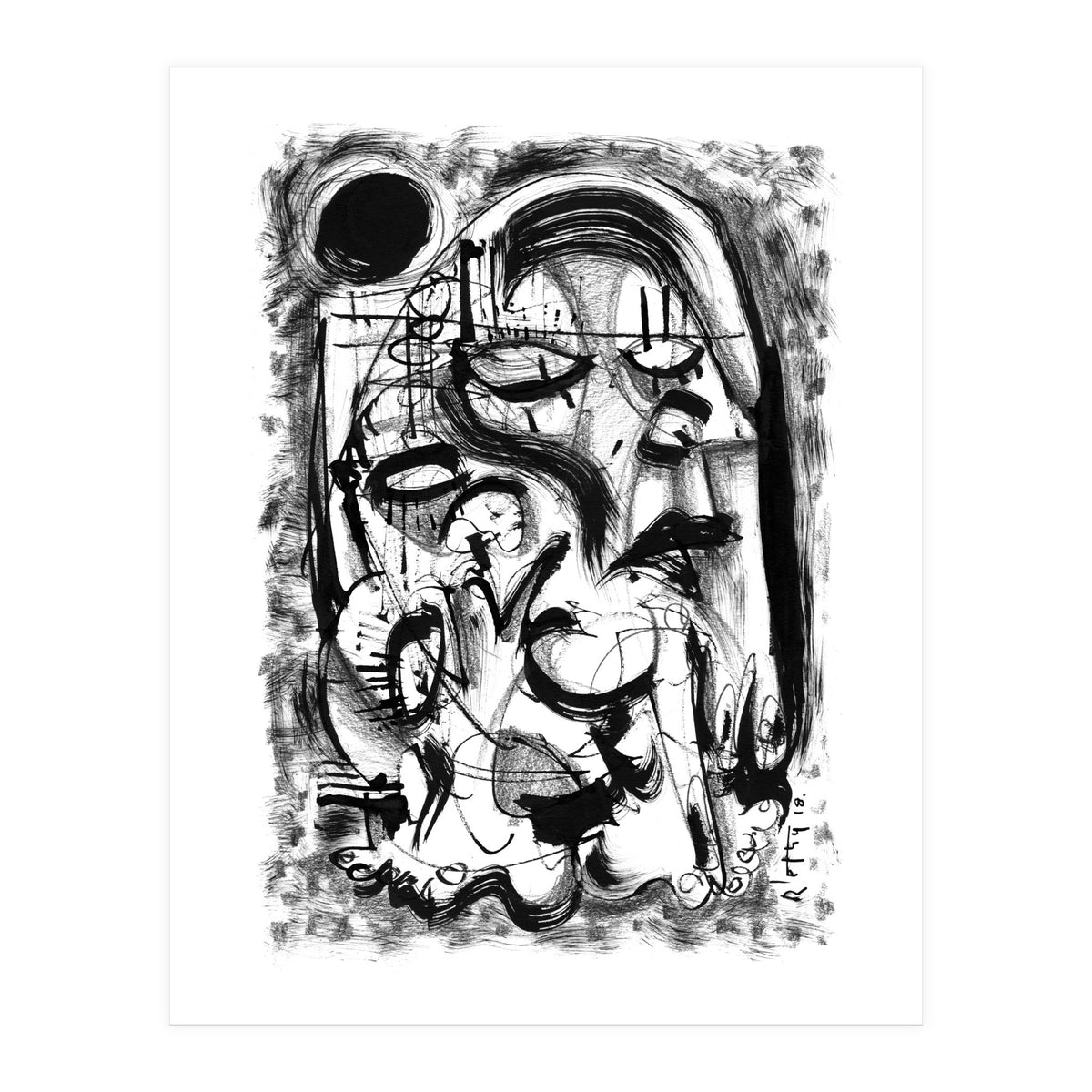 The Witch and Her Sons - b&w (Print Only)