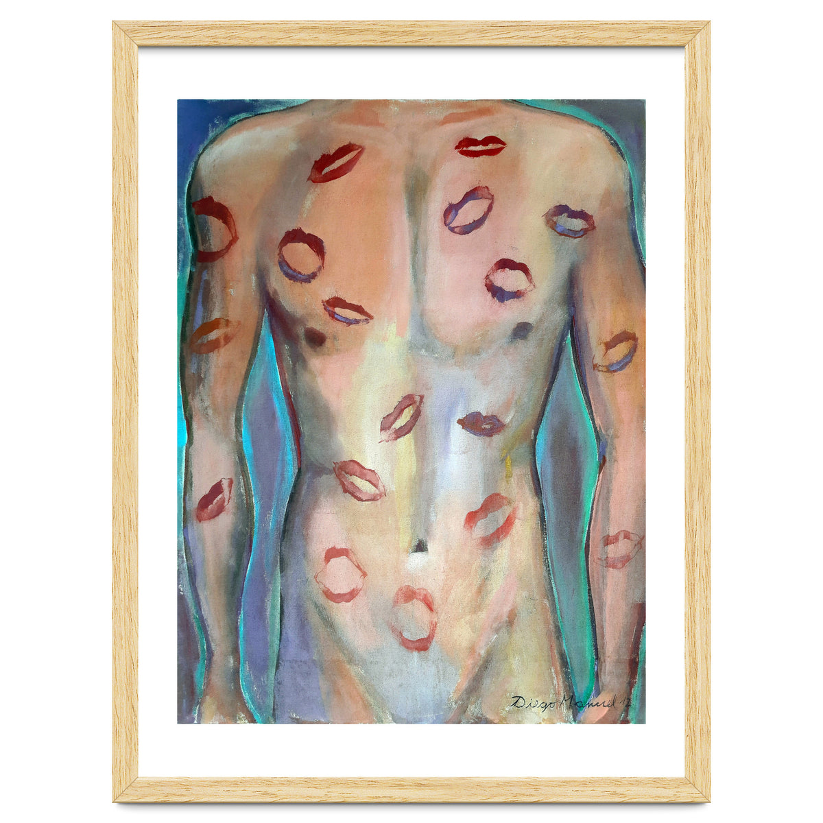 Torso Masculino Con Besos