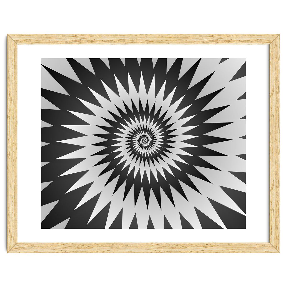 Black & White Abstract Spiral