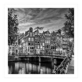 AMSTERDAM Idyllic impression from Singel | Monochrome (Print Only) thumbnail